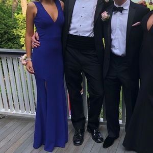 Dress the population blue maxi dress